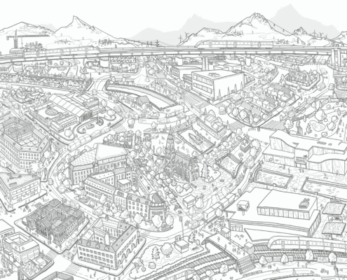 Tu Wien|Forschungsbereich Verkehrssystemplanung|Wimmelbild Animation